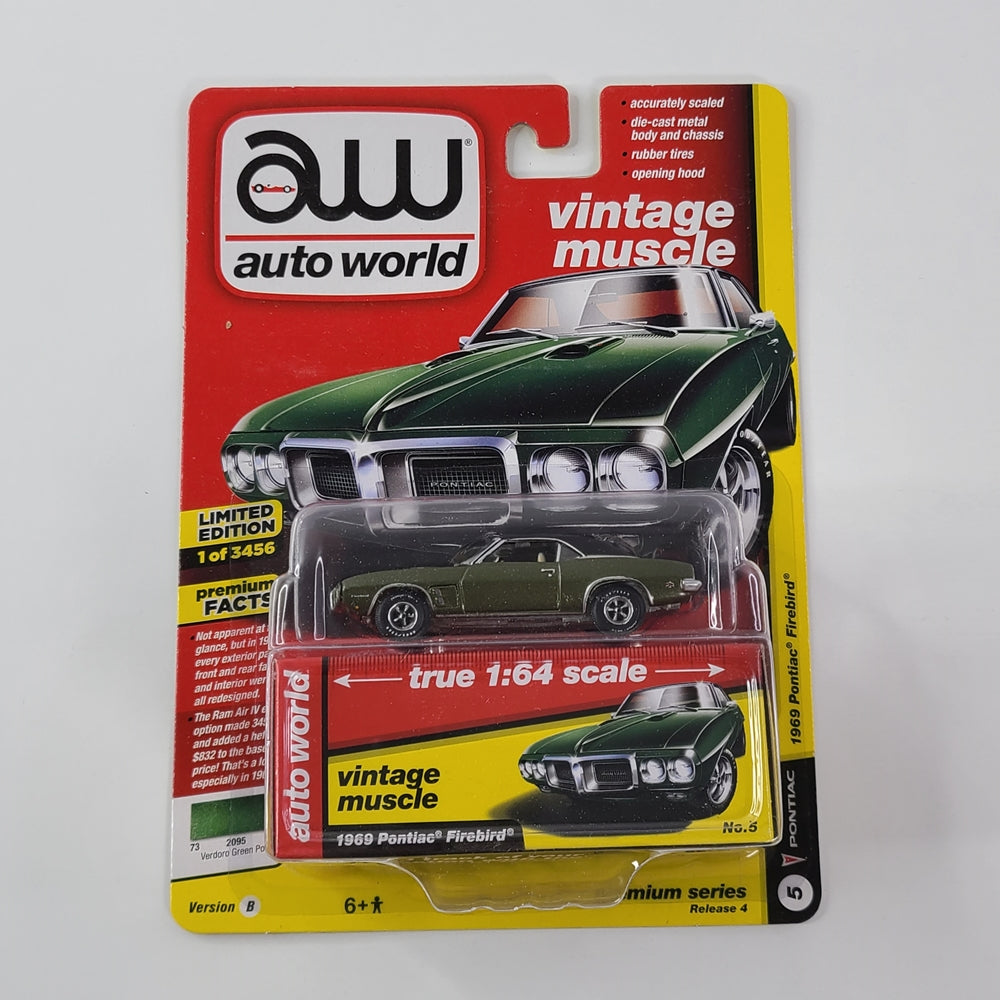 Auto World - 1969 Pontiac Firebird (Verdoro Green Poly) [Vintage Muscle Series - 2018 Premium Series Release 4, Version B] [Limited Edition - 1 of 3456]