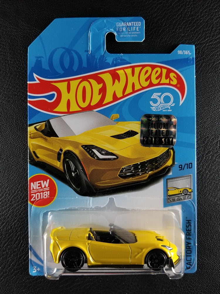 Hot Wheels - Corvette C7 Z06 Convertible (Yellow) [Factory Sealed 2018 Set]