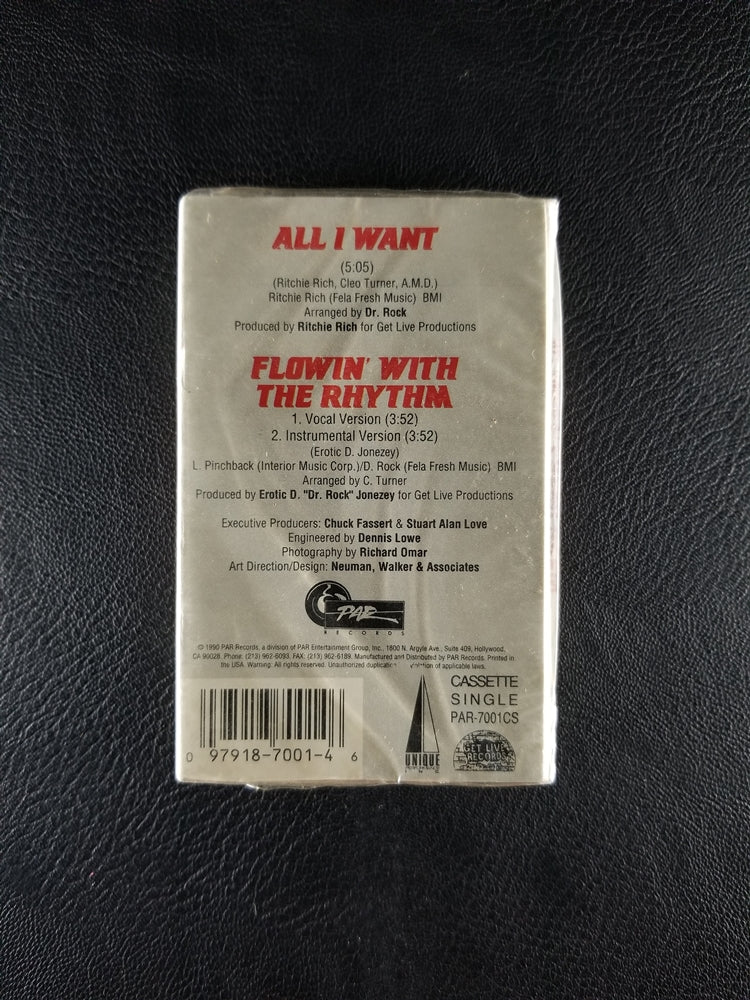 Fela Fresh Crew - All I Want / Flowin' with the Rhythm (1990, Cassette Single) [SEALED]