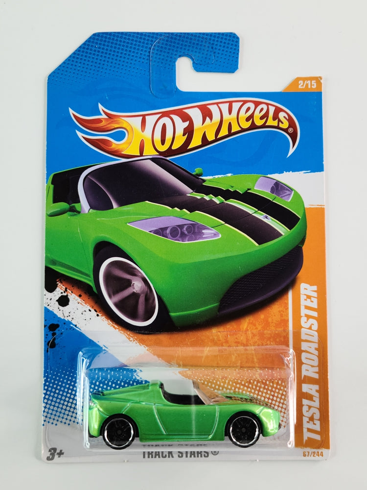 Hot Wheels - Tesla Roadster (Metalflake Green) [2/15 - 2011 Track Stars Series]