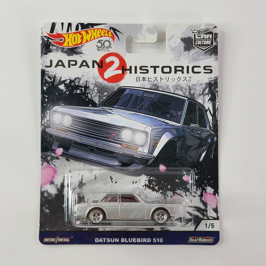 Hot Wheels Premium - Datsun Bluebird 510 (Silver) [Car Culture: Japan Historics 2 (2018) - 1/5]