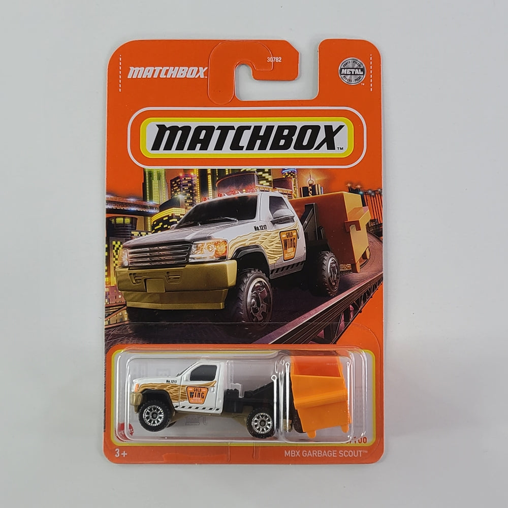 Matchbox - MBX Garbage Scout (White & Orange)