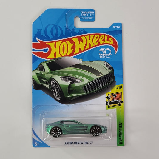 Hot Wheels - Aston Martin One-77 (Metallic Green) [HW Exotics Mini Collection (2018) - 5/10]