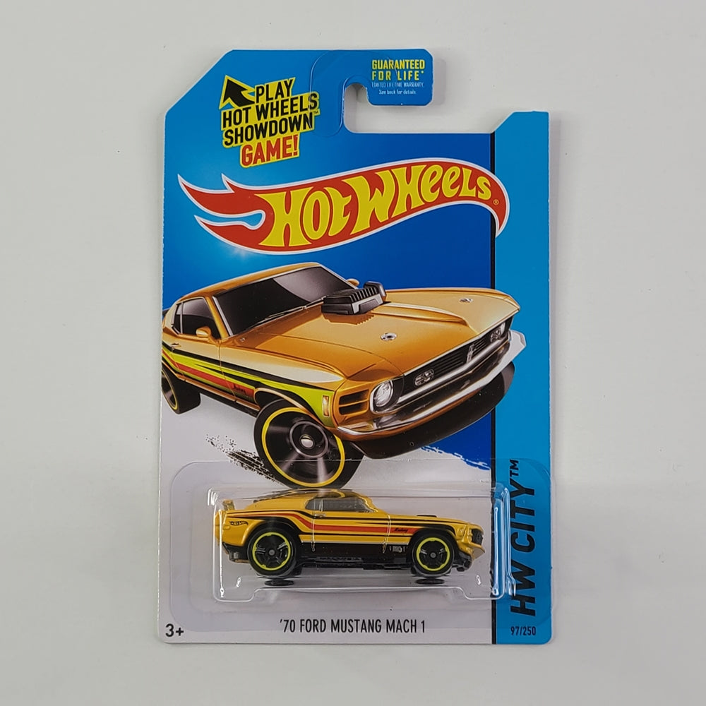 Hot Wheels - '70 Ford Mustang Mach 1 (Dark Yellow)