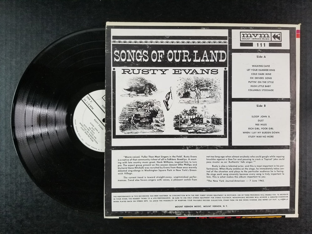 Rusty Evans - Songs of Our Land (1962, LP)