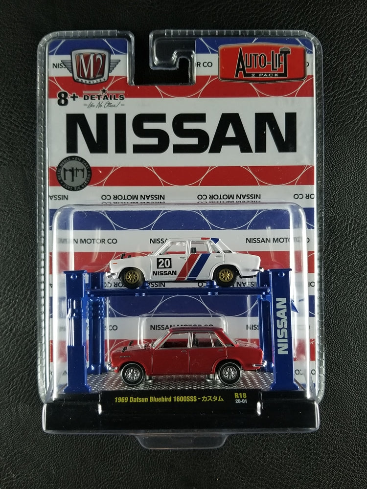 M2 Auto-Lift 2-Pack - 1969 Datsun Bluebird (White/Red)