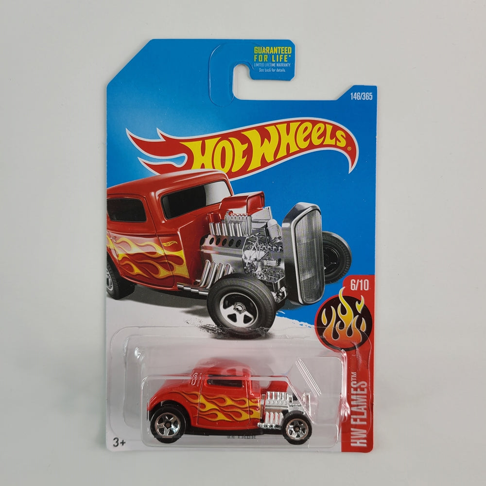 Hot Wheels - '32 Ford (Red) [HW Flames Mini Collection (2017) - 6/10]