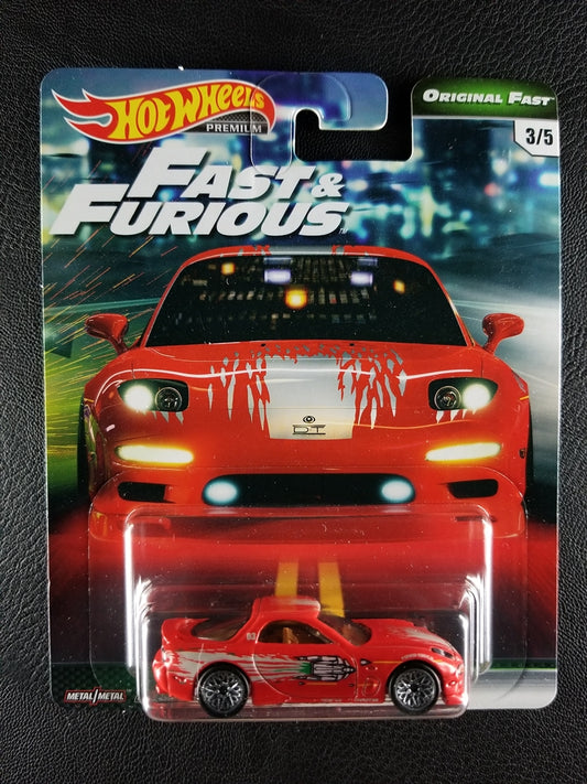 Hot Wheels Premium - '95 Mazda RX-7 (Red) [3/5 - Fast & Furious: Original Fast]