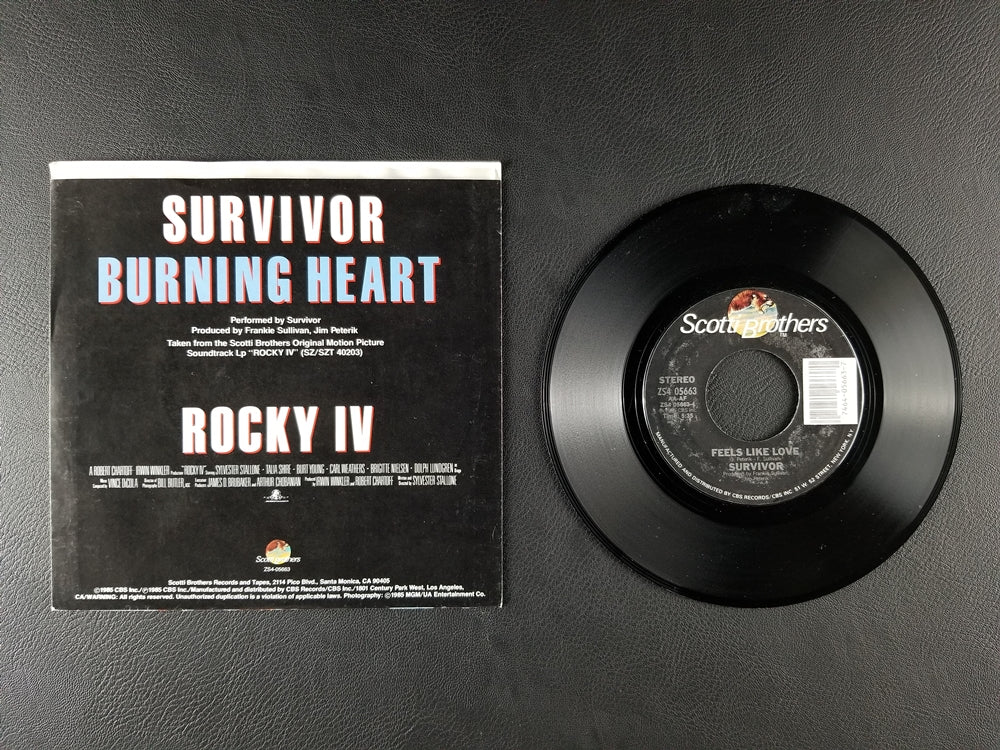 Survivor - Burning Heart (1985, 7'' Single)