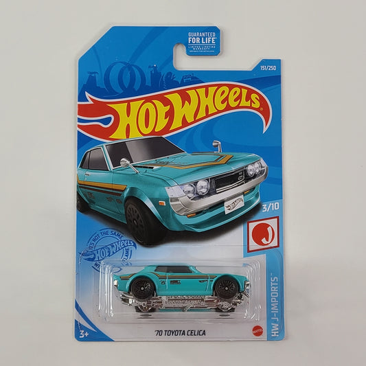 Hot Wheels - '70 Toyota Celica (Metalflake Teal) [HW J-Imports Mini Collection (2021) - 3/10]