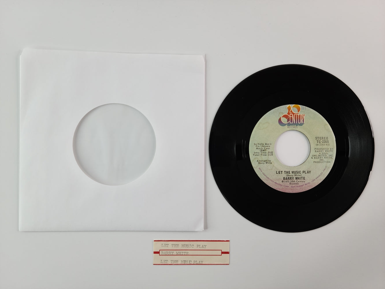 Barry White - Let the Music Play (1975, 7" Single)