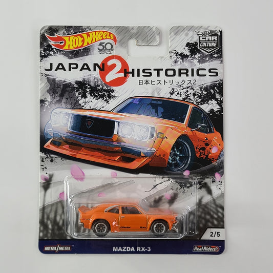 Hot Wheels Premium - Mazda RX-3 (Orange) [Car Culture: Japan Historics 2 (2018) - 2/5]