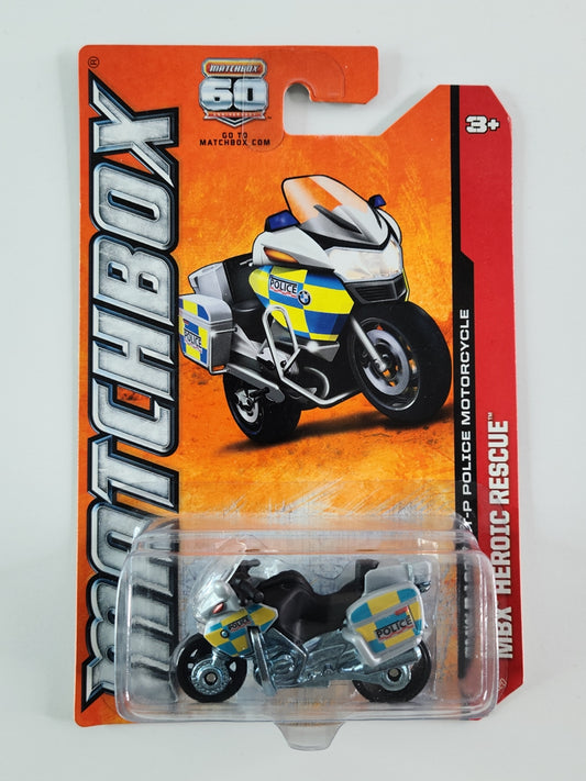 Matchbox - BMW R1200 RT-P Police Motorcycle (Gray) [2013 1-120 Series: MBX Heroic Rescue - 114/120]