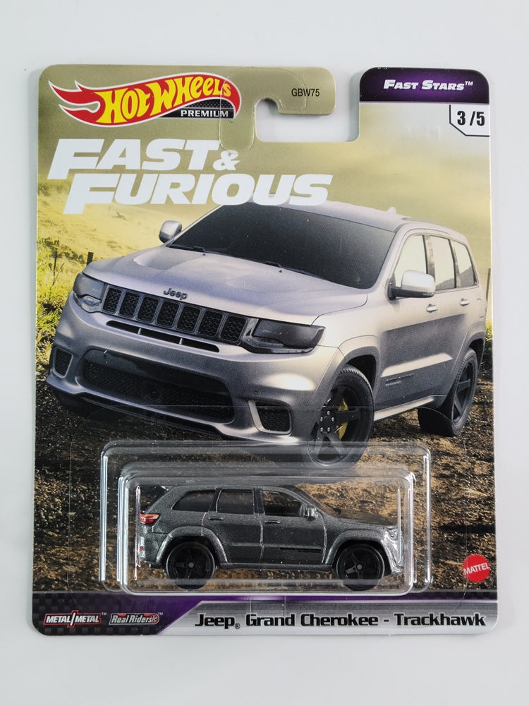 Hot Wheels Premium - Jeep Grand Cherokee - Trackhawk (Metalflake Gray) [Fast & Furious: Fast Stars (2021) - 3/5]