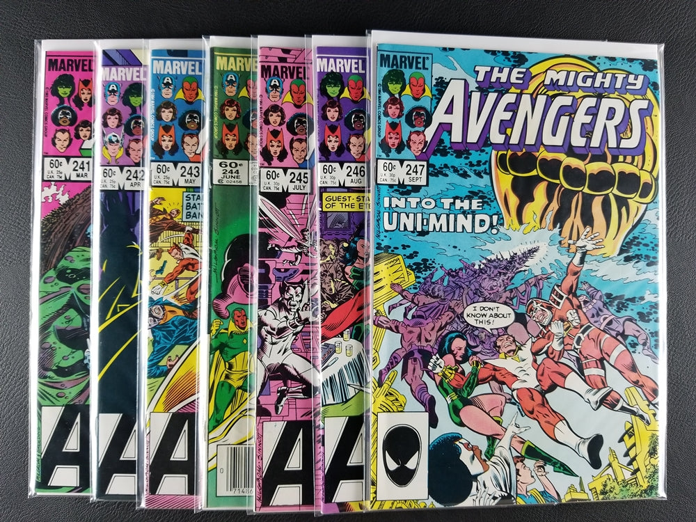 The Avengers [1st Series] #241-247 Set (Marvel, 1984)