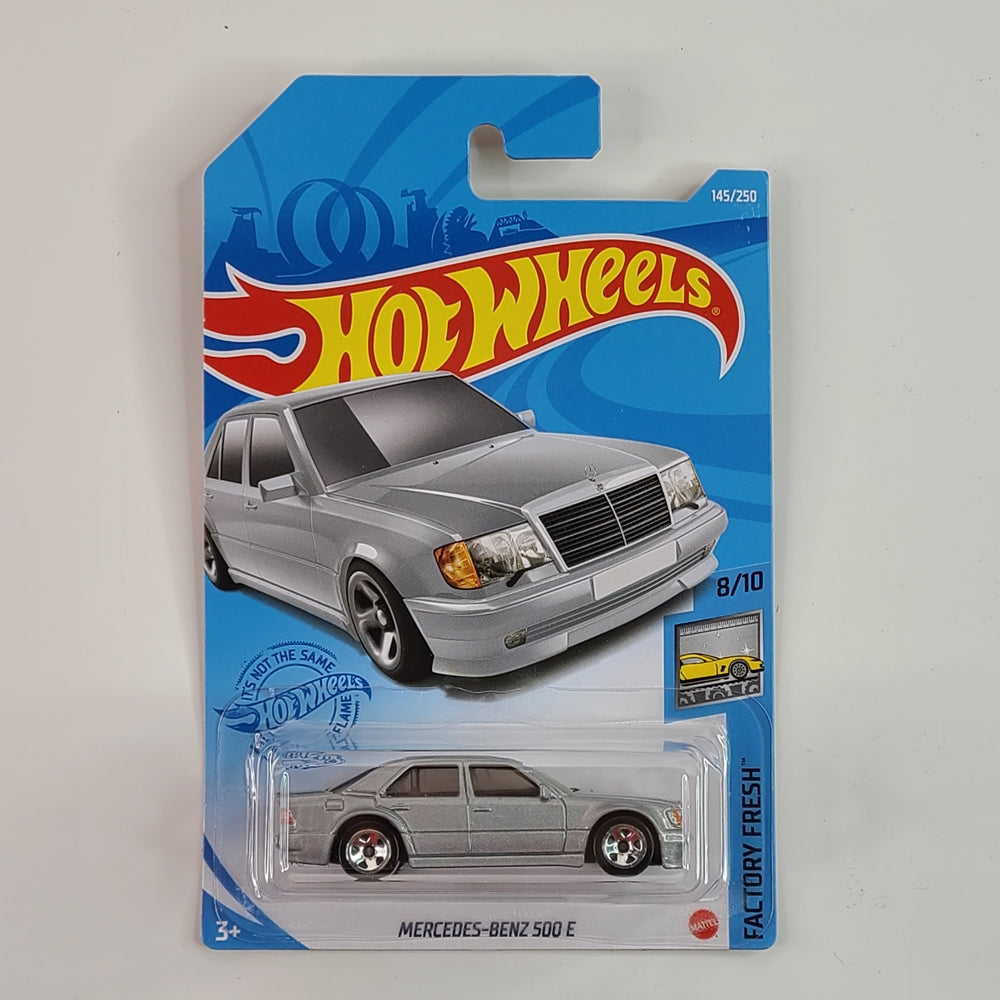 Hot Wheels - Mercedes-Benz 500 E (Metalflake Silver) [Factory Fresh Mini Collection (2021) - 8/10]