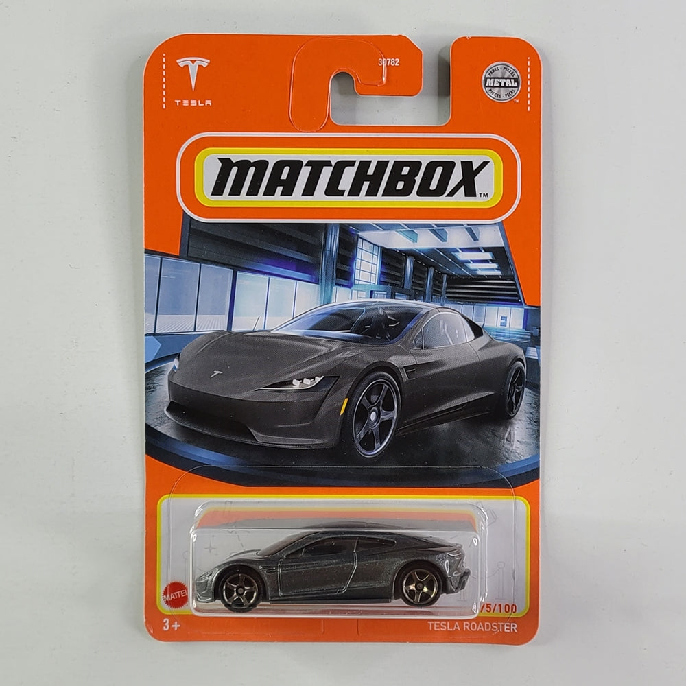 Matchbox - Tesla Roadster (Metalflake Grey) – Throwback Collectibles