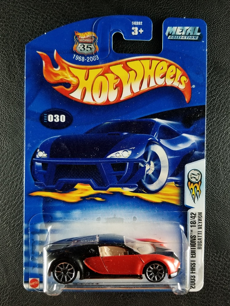 Hot Wheels - Bugatti Veyron (Red & Black) [18/42 - HW 2003 First Editions] [Metal Collection]