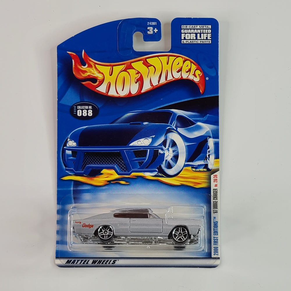 Hot Wheels - '67 Dodge Charger (Grey) [2000 First Editions - 28/36]