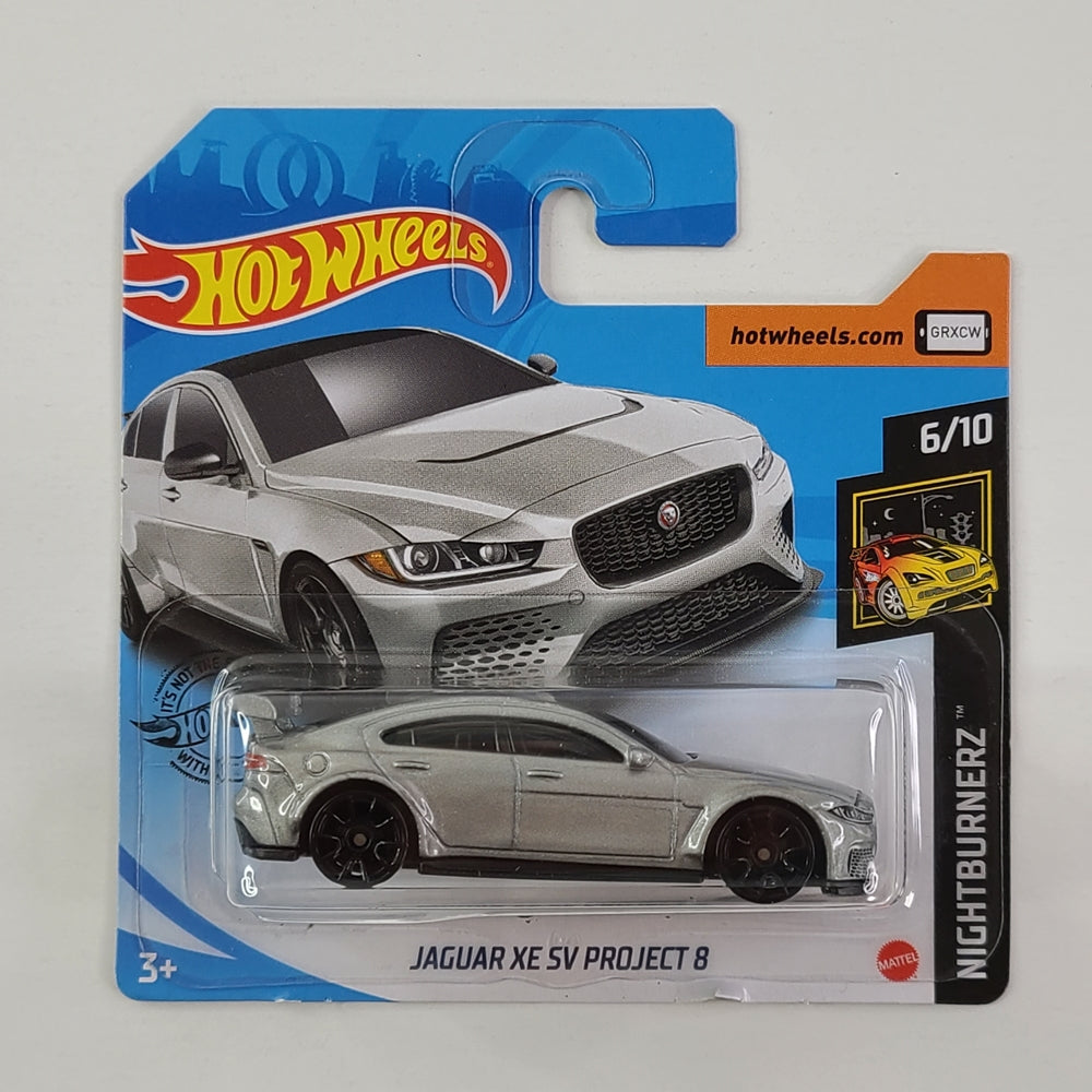 Hot Wheels - Jaguar XE SV Project 8 (Silver) [Short Card]