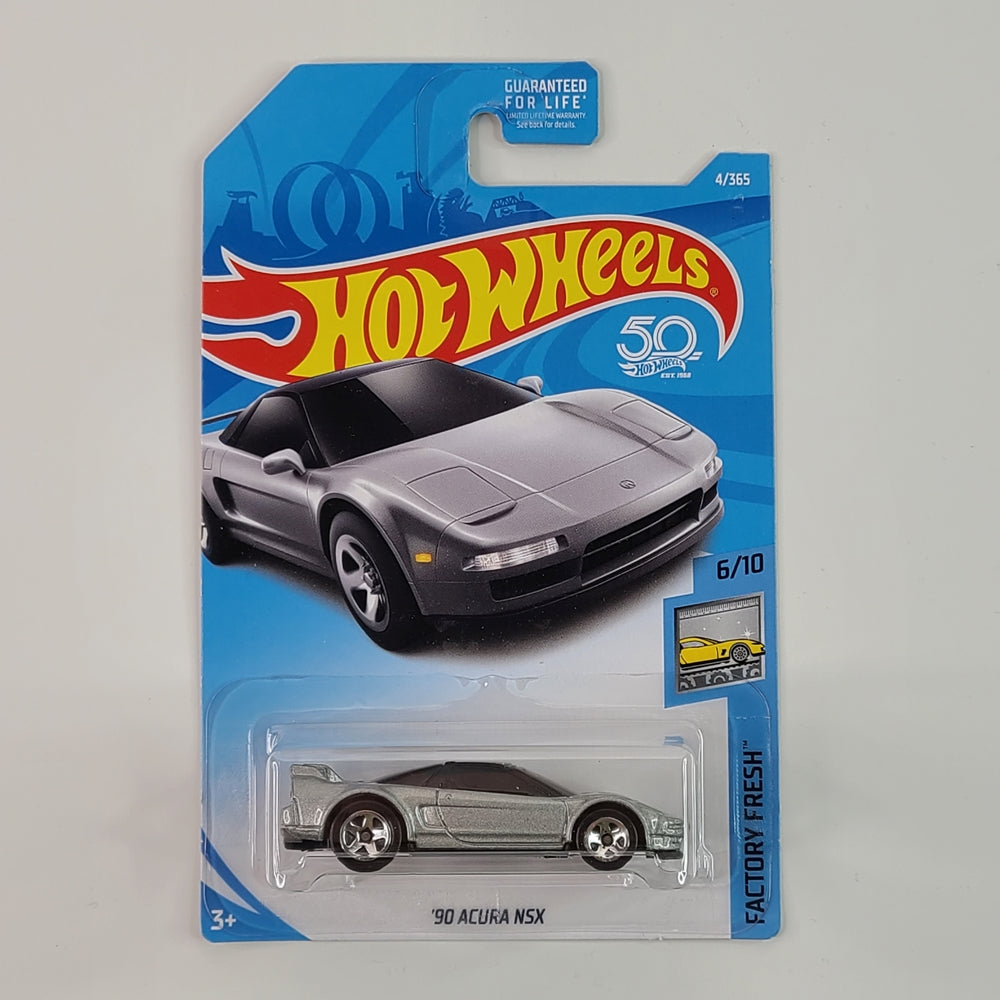 Hot Wheels - '90 Acura NSX (Metalflake Grey) [Factory Fresh Mini Collection (2018) - 6/10]