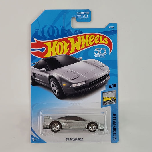 Hot Wheels - '90 Acura NSX (Metalflake Grey) [Factory Fresh Mini Collection (2018) - 6/10]