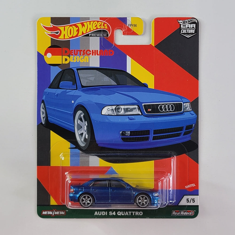 Hot Wheels Premium Real Riders - Audi S4 Quattro (Metalflake Nogaro Blue)