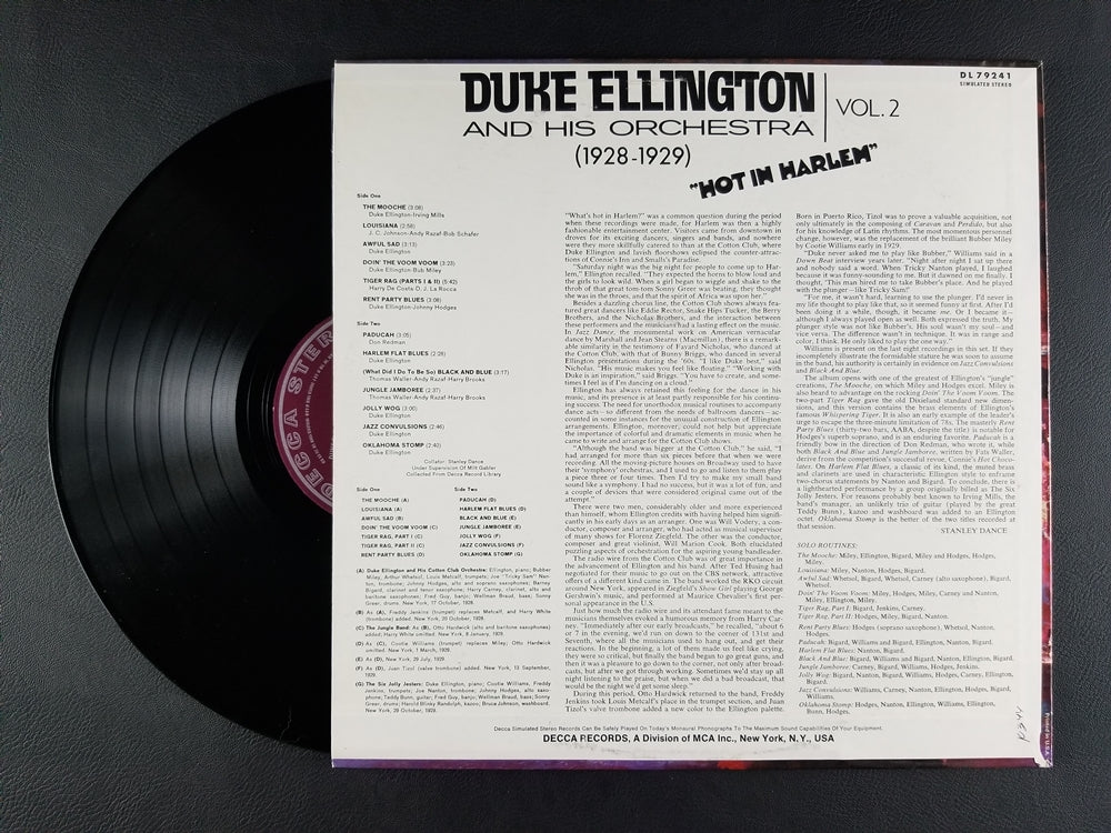 Duke Ellington - "Hot in Harlem" (1928-1929) Vol. 2 (LP)