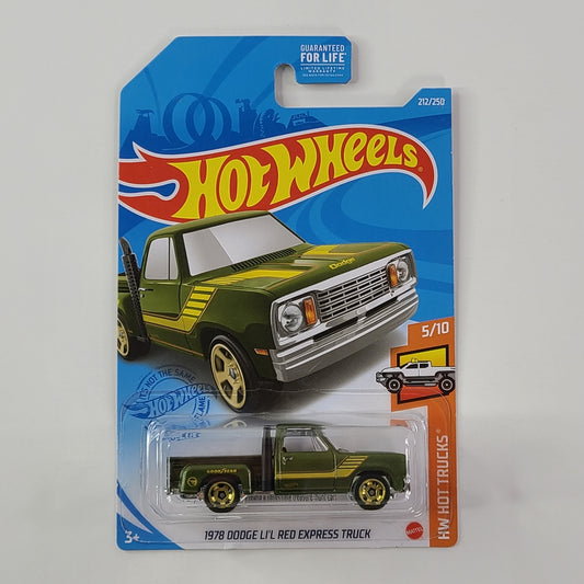 Hot Wheels - 1978 Dodge Li'l Red Express Truck (Metalflake Green) [HW Hot Wheels Mini Collection (2021) - 5/10] [Treasure Hunt]