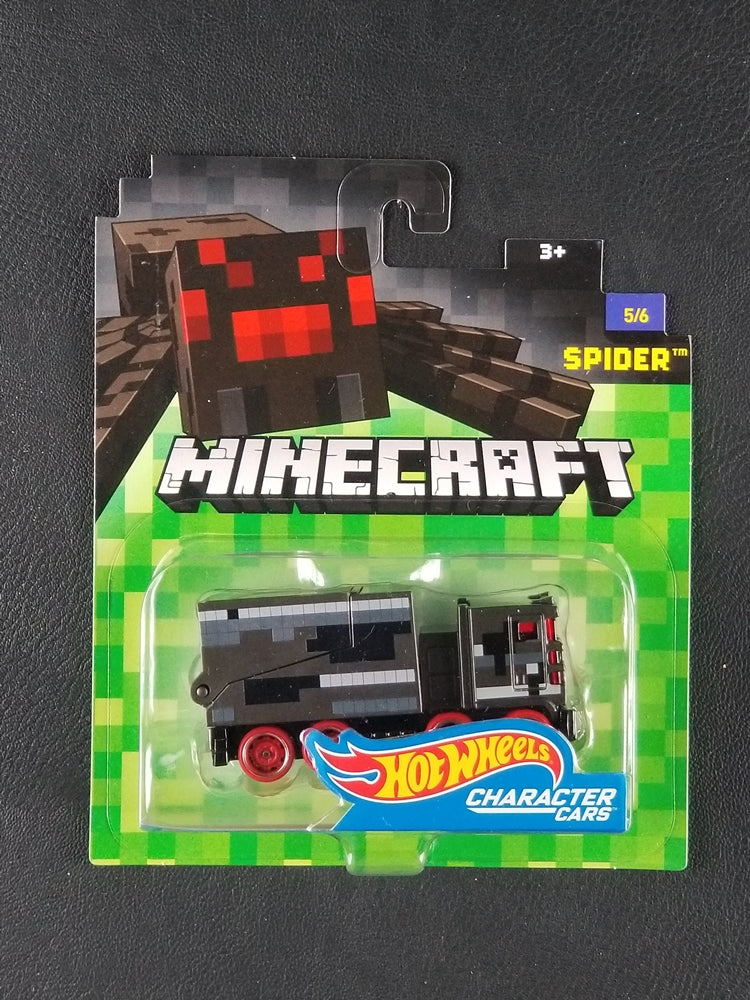 Hot Wheels Character Cars - Spider (Black) [5/6 - Minecraft]