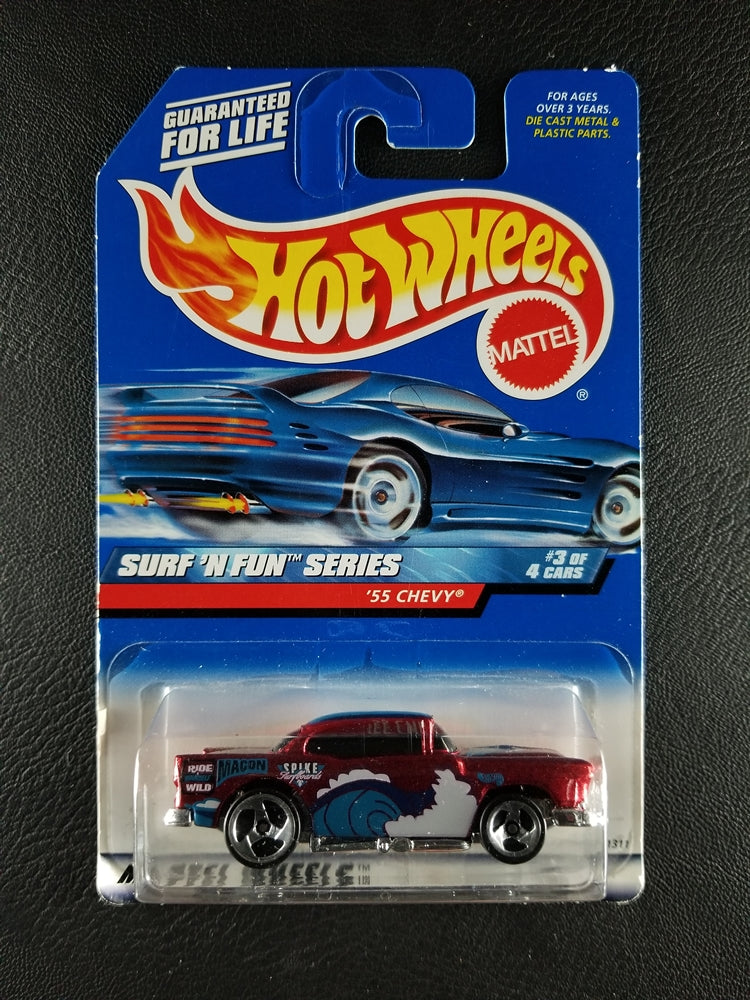 Hot Wheels - '55 Chevy (Red) [3/4 - Surf 'N Fun Series]