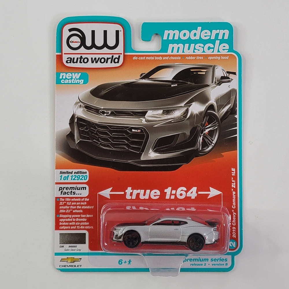 Auto World - 2019 Chevy Camaro ZL1 1LE (Satin Steel Gray) [Limited Edition - 1 of 12290]