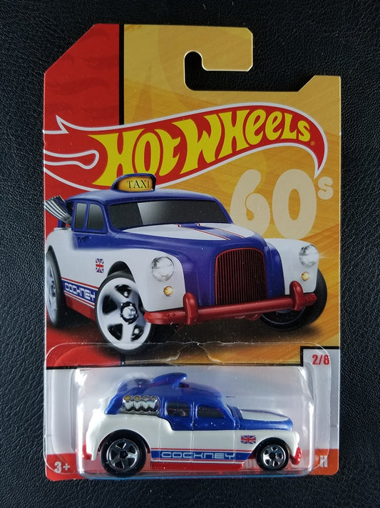 Hot Wheels - Cockney Cab II (White/Blue) [2/8 - 2019 HW Throwback (Series 2)]