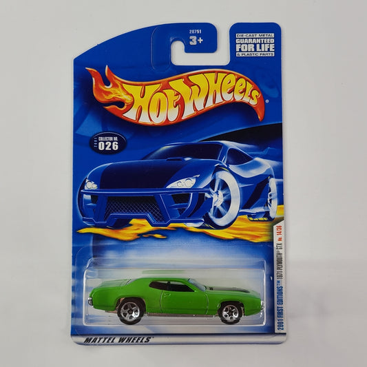 Hot Wheels - 1971 Plymouth GTX (Enamel Yellow Green)