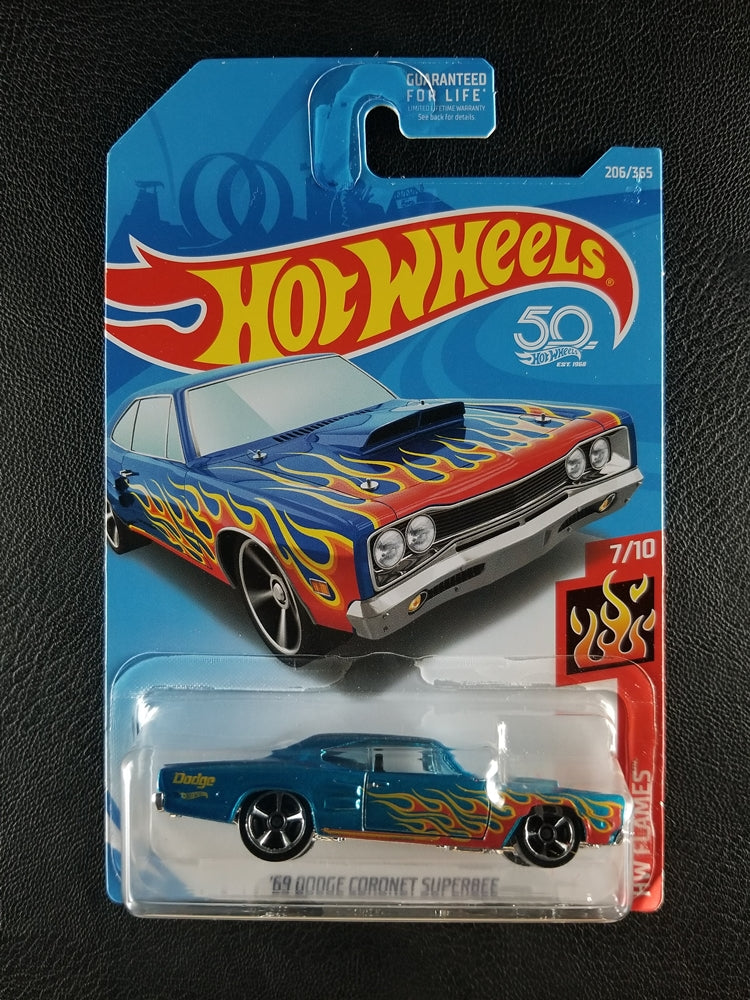 Hot Wheels - '69 Dodge Coronet Superbee (Blue) – Throwback Collectibles