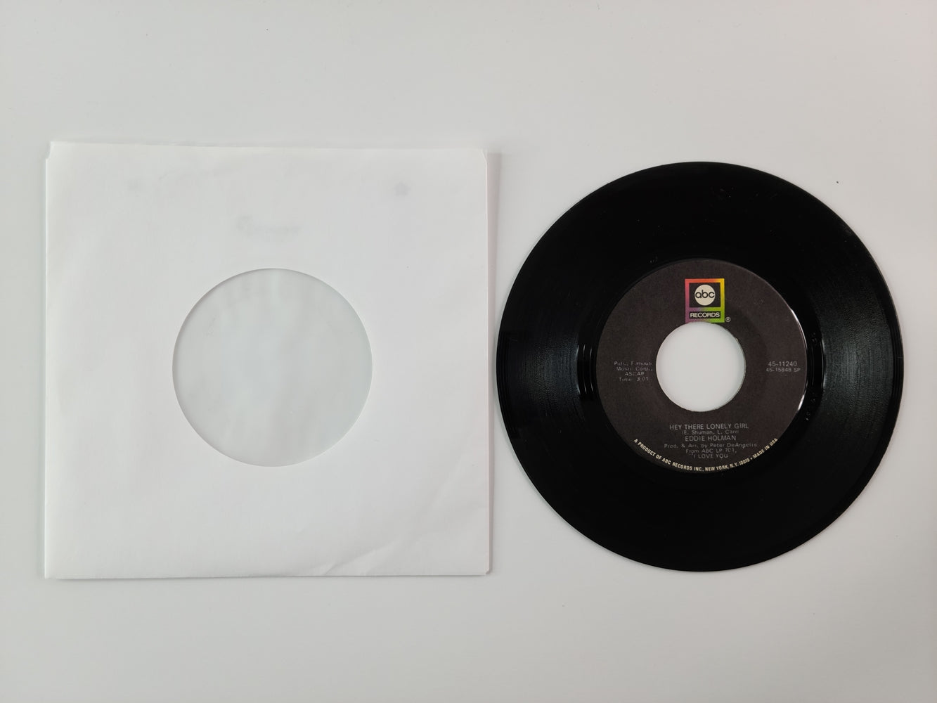 Eddie Holman - Hey There Lonely Girl (1969, 7'' Single)