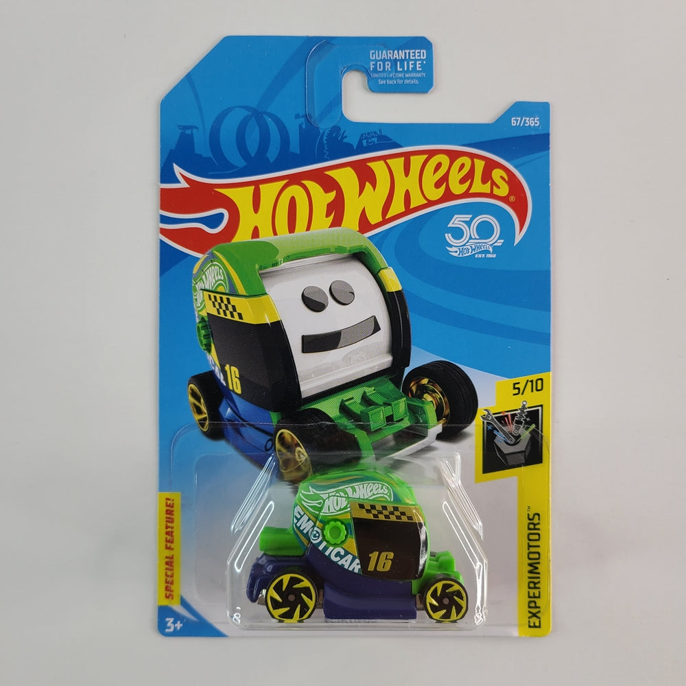 Hot Wheels - Emoticar (Green) [Experimotors Mini Collection (2018) - 5/10]