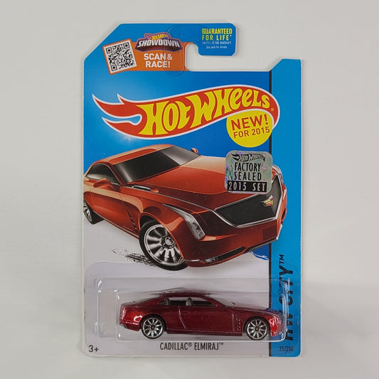 Hot Wheels - Cadillac Elmiraj (Metalflake Dark Red) [Factory Sealed 2015 Set]