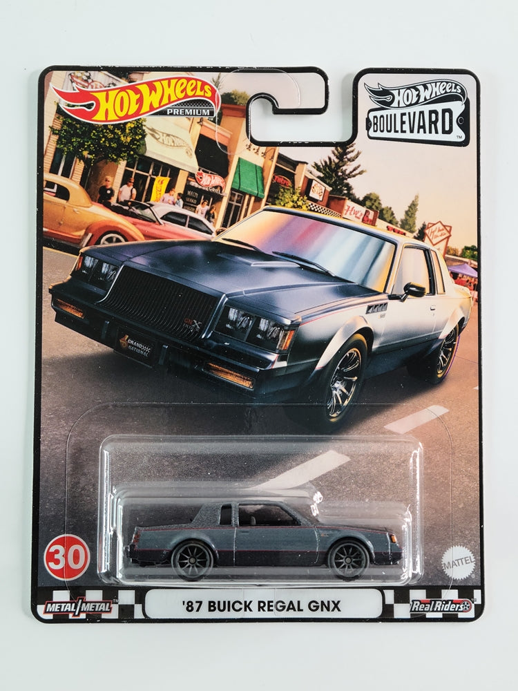 Hot Wheels Premium - '87 Buick Regal GNX (Metalflake Dark Gray) [Hot Wheels Boulevard (2021 Mix B) - #30]