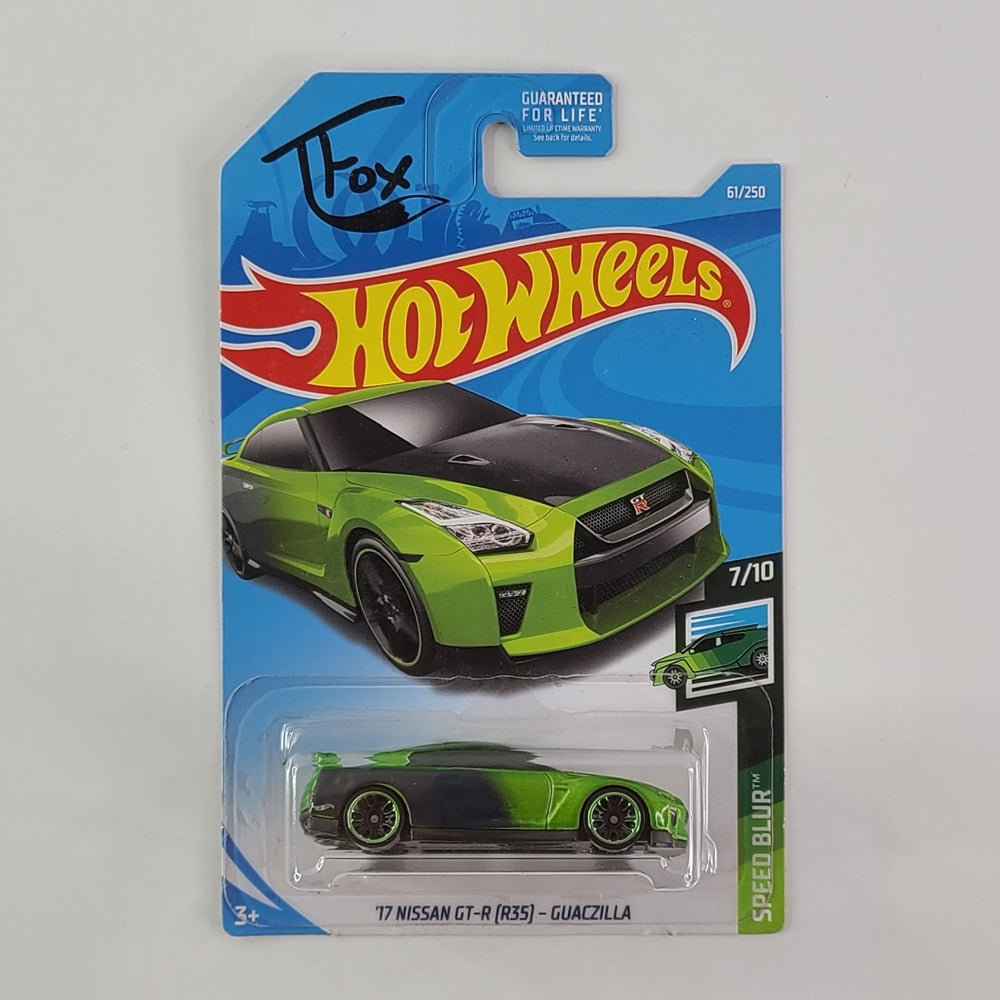 Hot Wheels - '17 Nissan GT-R (R35) - Guaczilla (Green & Dark Grey)