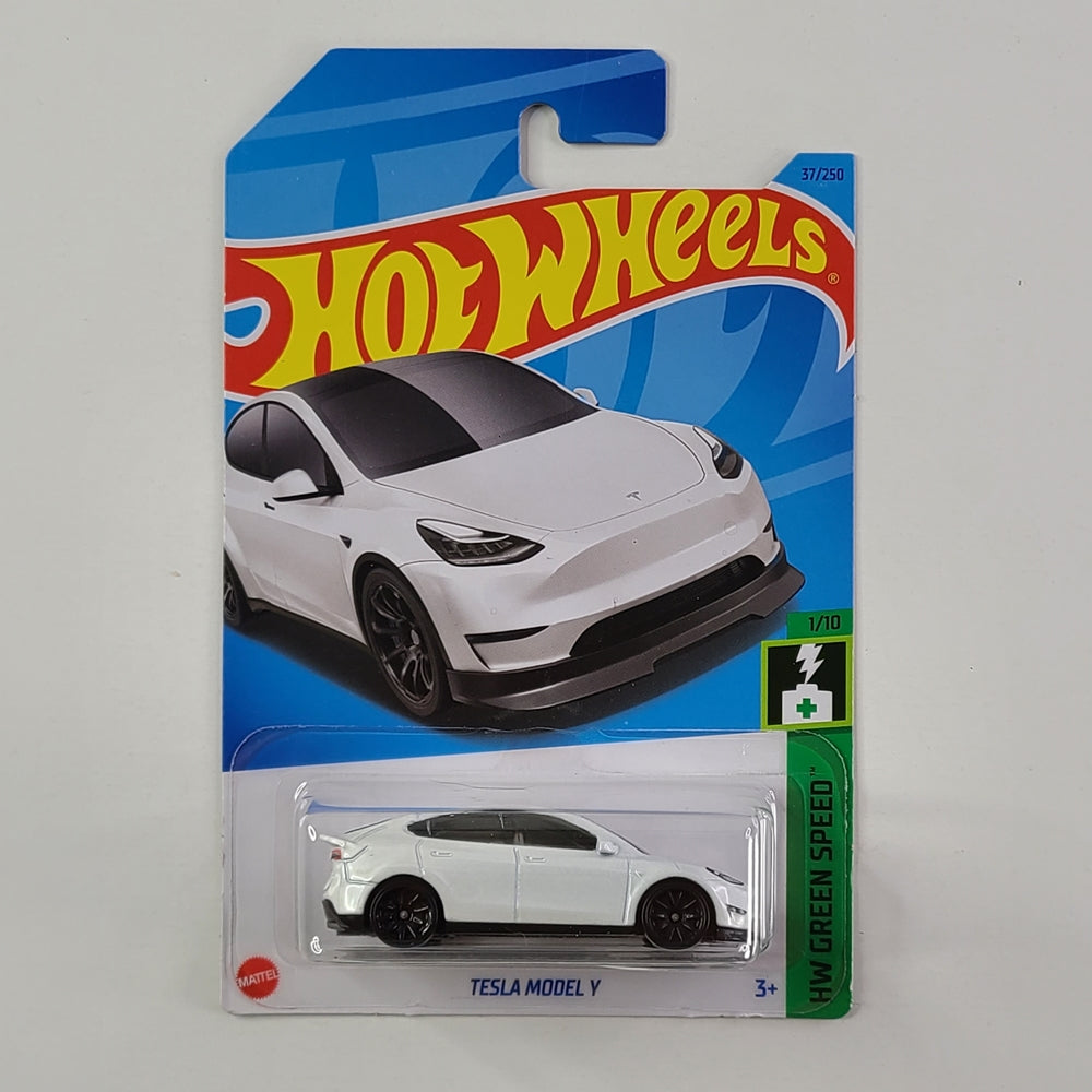 Hot Wheels - Tesla Model Y (Metalflake Pearl White)