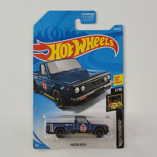 Hot Wheels - Mazda REPU (Metalflake Dark Blue) [Nightburnerz Mini Collection (2019) - 7/10]