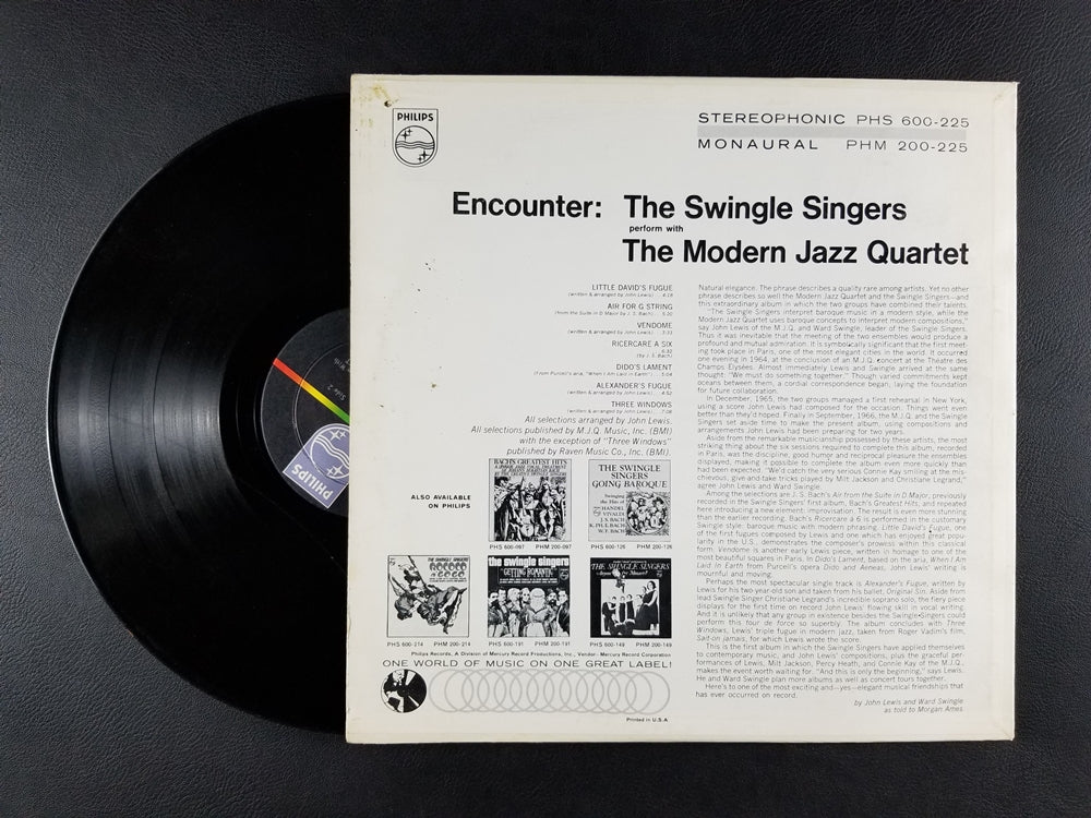 The Swingle Singers With the Modern Jazz Quartet - Encounter- The Swingle Singers Peform With the Modern Jazz Quartet (1966, LP)