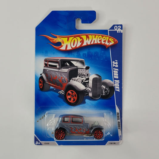 Hot Wheels - '32 Ford Vicky (Metalflake Blue-Gray) [Rebel Rides Series (2009) - 2/10]