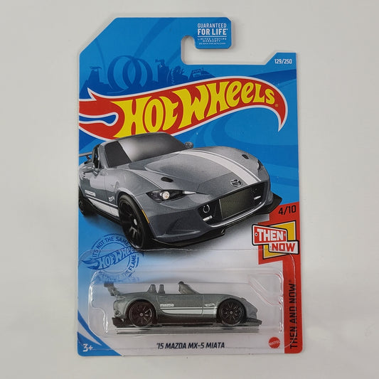 Hot Wheels - '15 Mazda MX-5 Miata (Anodized Metalflake Gray) [Then and Now Mini Collection (2021) - 4/10]