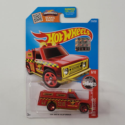 Hot Wheels - HW Rapid Responder (Red) [Factory Sealed 2016 Set]