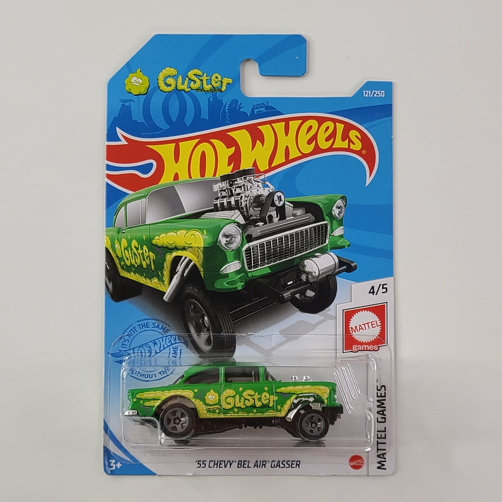 Hot Wheels - '55 Chevy Bel Air Gasser (Green) [Mattel Games Mini Collection (2021) - 4/5]