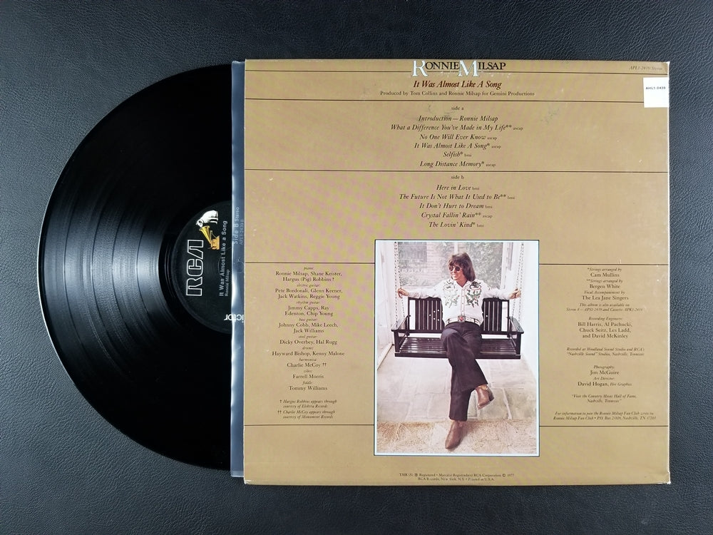 Ronnie Milsap - It Was Almost Like a Song (1977, LP)