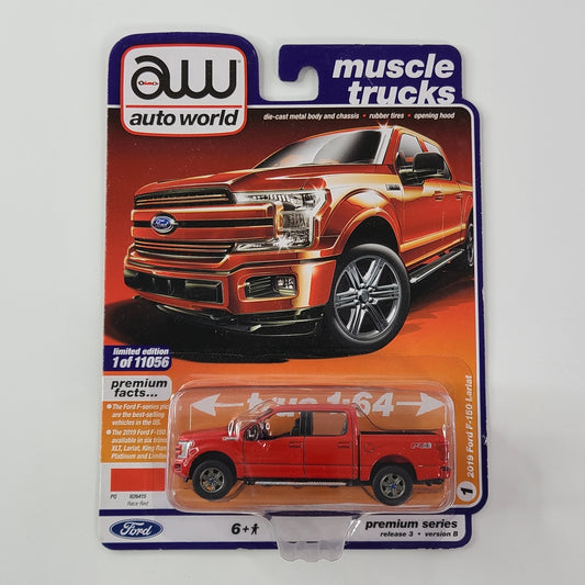 Auto World - 2019 Ford F-150 Lariat (Race Red) [Muscle Trucks Series - 2020 Premium Series Release 3, Version B] [Limited Edition - 1 of 11056]