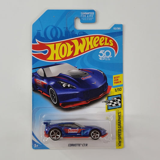 Hot Wheels - Corvette C7.R (Blue) [HW Speed Graphics Mini Collection (2018) - 1/10]